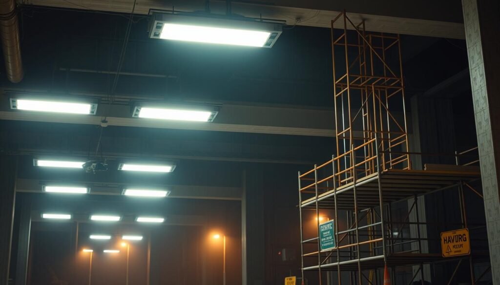 seleção de equipamentos de iluminação